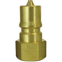 Hydraulic Quick Coupler Plug, 1/8" Dia., Brass Action Paper