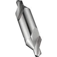 Combined Centre Drill and Countersink, #0, 1/32" Small Diameter, 1/8" Large Diameter, High Speed Cobalt Action Paper