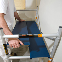Mobile Work Scaffolding - Mini Scaffoldings, Aluminum Frame, 42" D x 48-1/2" H Action Paper