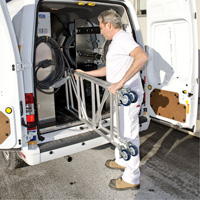 Mobile Work Scaffolding - Mini Scaffoldings, Aluminum Frame, 42" D x 48-1/2" H Action Paper