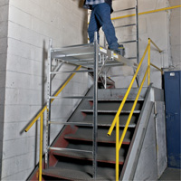 Mobile Work Scaffolding - Maxi Square Scaffolding, Aluminum Frame, 74" D x 75" H Action Paper