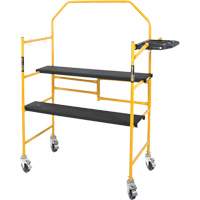 Jobsite Series 4' Safety Rail & Tool Shelf Scaffold Kit, Steel Frame, 49-1/2" D x 57-3/4" H Action Paper