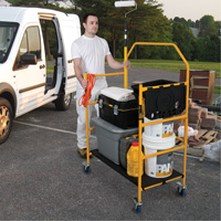Jobsite Series 4' Safety Rail & Tool Shelf Scaffold Kit, Steel Frame, 49-1/2" D x 57-3/4" H Action Paper