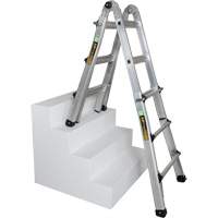 Telescoping Multi-Position Ladder, 2.916' - 9.75', Aluminum, 300 lbs., CSA Grade 1A VD689 | Action Paper