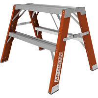 Buildman™ Step-up Workbench, 2' H x 33.5" W x 25.75" D, 300 lbs. Capacity, Fibreglass VD699 | Action Paper