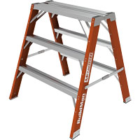 Buildman™ Step-up Workbench, 3' H x 34.75" W x 33.25" D, 300 lbs. Capacity, Fibreglass VD700 | Action Paper