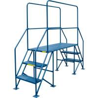 Crossover Ladder, 35-1/2" Overall Span, 31-1/2" H x 22" D, 22" Step Width Action Paper