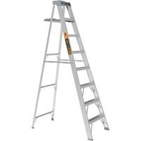 Step Ladder with Paint Tray, 8', Aluminum, 225 lbs. Capacity, Type 2 Action Paper