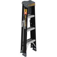 Step Ladder with Paint Tray, 4', Fibreglass, 250 lbs. Capacity, Type 1 Action Paper