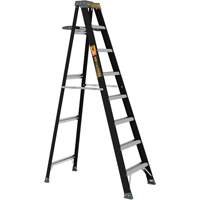 Step Ladder with Paint Tray, 8', Fibreglass, 250 lbs. Capacity, Type 1 Action Paper