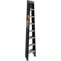 Step Ladder with Paint Tray, 8', Fibreglass, 250 lbs. Capacity, Type 1 Action Paper