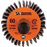 Meule &agrave; lamelles Standard Abrasives, Oxyde d'aluminium, Grain 60, 1" x 1" x 1/4" Action Paper