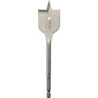 Flat Boring Bit, 1-3/8" Diameter, 1/4" Hex Shank, 6-3/4" Length Action Paper