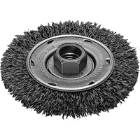 Disque m&eacute;tallique &agrave; fils torsad&eacute;s, Dia. 4", Fils 0,02", Arbre 5/8"-11, Acier inoxydable Action Paper