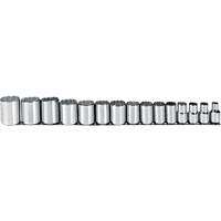 Socket Set, 15 Pcs, 1/2" Drive Size Action Paper