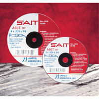 Meule &agrave; tronçonner, 5" x 0,045", Arbre de 7/8", Type 27, Oxyde d'aluminium/C&eacute;ramique, 12 200 Tr/min Action Paper