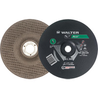 Aluminium Depressed Centre Grinding Wheels, 9" x 1/4", 7/8" Arbor, Type 27 Action Paper