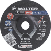 PIPEFITTER Grinding Wheel, 4-1/2" x 1/8", 7/8" Arbor, Type 27 Action Paper