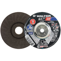 Disque de meulage et de tronçonnage Zip, 4" x 1/32", Arbre de 3/8", Type 27, Grain de 60, Oxyde d'aluminium Action Paper