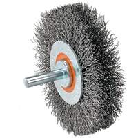 Mounted Crimped Wire Wheel, 4" Dia., 0.0118" Fill VV751 | Action Paper