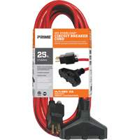 Vinyl Extension Cord, Outdoor, SJTW, 14/3 AWG, 15 A, 3 Outlet(s), 25' Action Paper