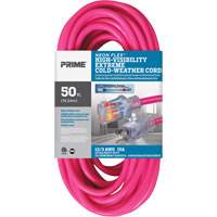 Neon Flex&reg; High Visibility Extension Cord, Outdoor, SJTW, 12/3 AWG, 15 A, 50' Action Paper
