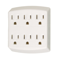 Adaptors, 6 Outlet(s), 15 Amps, 1875 W, 125 Action Paper