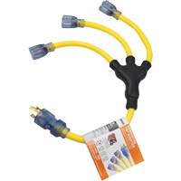 Generator Adaptors, Outdoor, STOW, 12/3 AWG, 30 A, 3 Outlet(s), 2' Action Paper