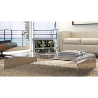 Jumbo Clock, Digital, Battery Operated, 16.5" W x 1.7" D x 11" H, Silver XD075 | Action Paper