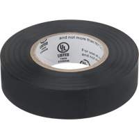 Electrical Tape, 19 mm (3/4") x 18 M (60'), Black, 7 mils Action Paper