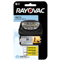 Brite Essentials Headlight, LED, 14 Lumens, 16 Hrs. Run Time, AAA Batteries Action Paper