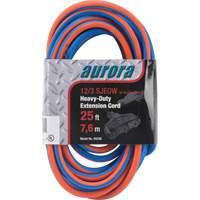 TPE-Rubber Extension Cord with Light Indicator, All-Weather, SJEOW, 12/3 AWG, 15 A, 3 Outlet(s), 25' Action Paper