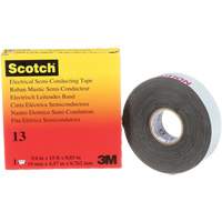 Scotch&reg; Electrical Semi-Conducting Tape, 19 mm (3/4") x 4.6 m (15'), Black, 30 mils Action Paper