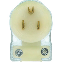 Angled Hospital Grade Extension Plug, Nylon, 15 Amps, 125 V Action Paper
