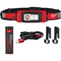Lampe USB pour casque de s&eacute;curit&eacute; Beacon, DEL, 600 lumens, 2 hres de fonctionnement, piles Rechargeable Action Paper