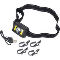 Headlamp, LED, 350 Lumens, 2 Hrs. Run Time, Rechargeable Batteries Action Paper