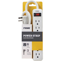 Power Strip, 6 Outlet(s), 3', 15 A, 1875 W, 125 V Action Paper