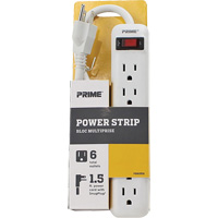 Power Strip, 6 Outlet(s), 1-1/2', 15 A, 1875 W, 125 V XJ246 | Action Paper