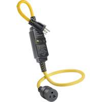 GFCI Cord Set with Automatic Reset, 120 V, 20 A, 3' Cord Action Paper