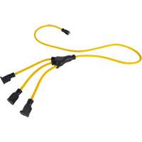 Adaptateur d'alimentation de style W, Ext&eacute;rieur, STOW, AWG 12/3, 15 A, 3 prise(s), 2' Action Paper