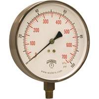 Contractor Pressure Gauge, 4-1/2" , 0 - 100 psi, Bottom Mount, Analogue YB900 | Action Paper