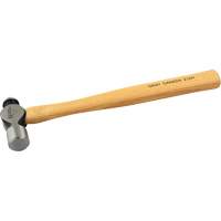 Ball Pein Hammer, 12 oz. Head Weight, Plain Face, Wood Handle Action Paper